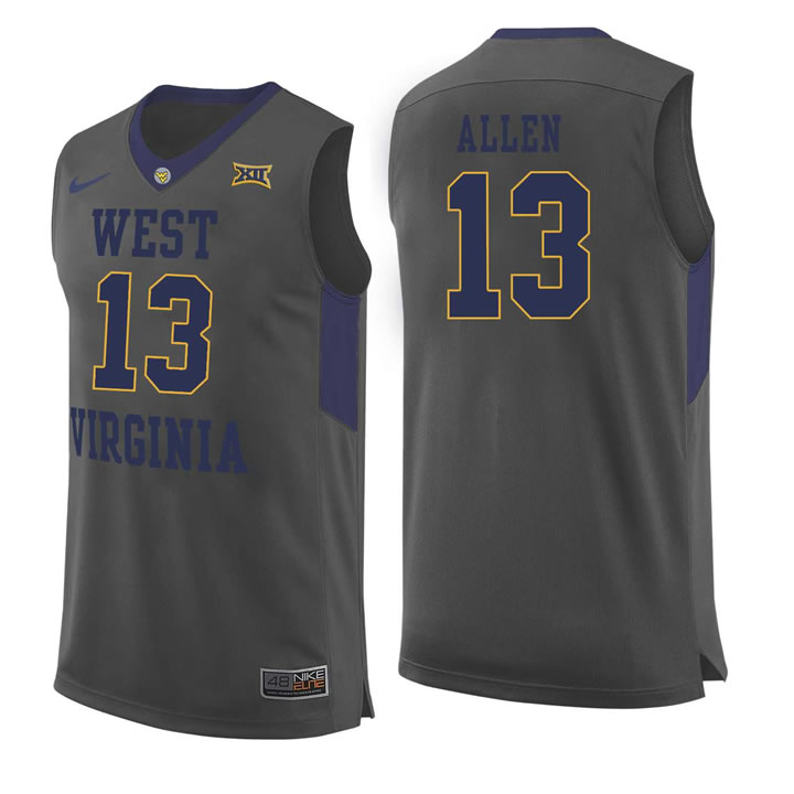 West Virginia Mountaineers 13 Teddy Allen Gray College Basketball Jersey Dzhi,We sell and wholesale West Virginia Mountaineers 13 Teddy Allen Gray College Basketball Jersey Dzhi on line form chian!